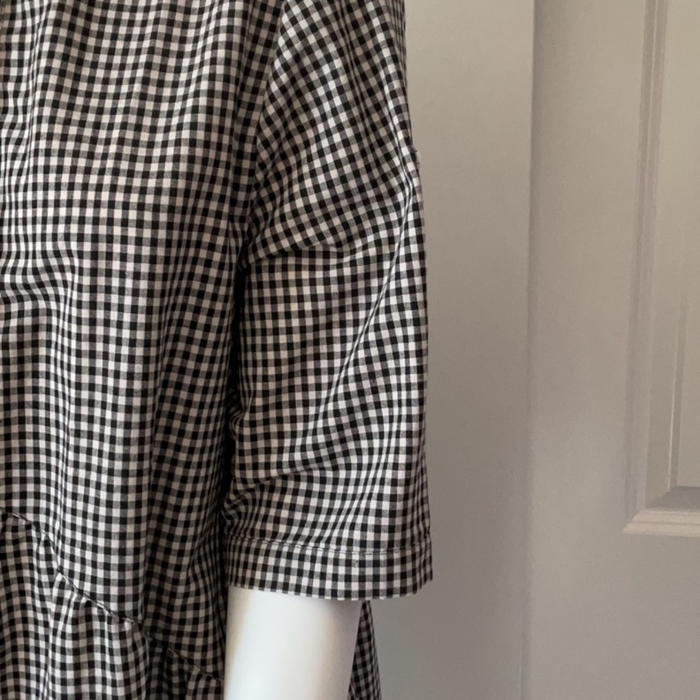 Mordenmiss Black and White Checkerboard Top - Picture 3 of 5